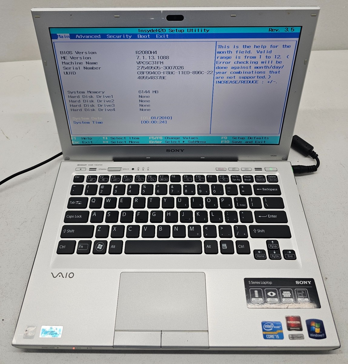 Sony VAIO VPCSC31FM 13.3