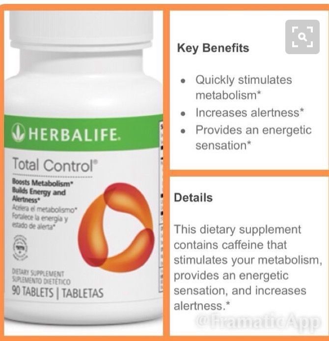 Herbalife Total Control 90 Tablets - With Caffeine Quickly Stimulates Metabolism