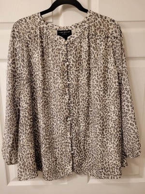 Lane Bryant Cheetah Print  LS Blouse