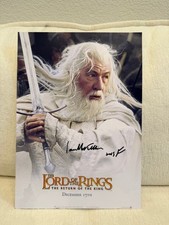 LOTR Lord of the Rings Gandalf Hand Signed 8x12 Photo Ian McKellen COA