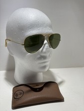 Vintage Ray-Ban B L Aviator Sunglasses 58-16 USA Gold G-15 Lenses 1980-1999