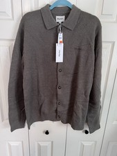 Men's Rhythm Mohair Button Up Knit Sweater Size XL Olive NWT New Tags $75 MSRP