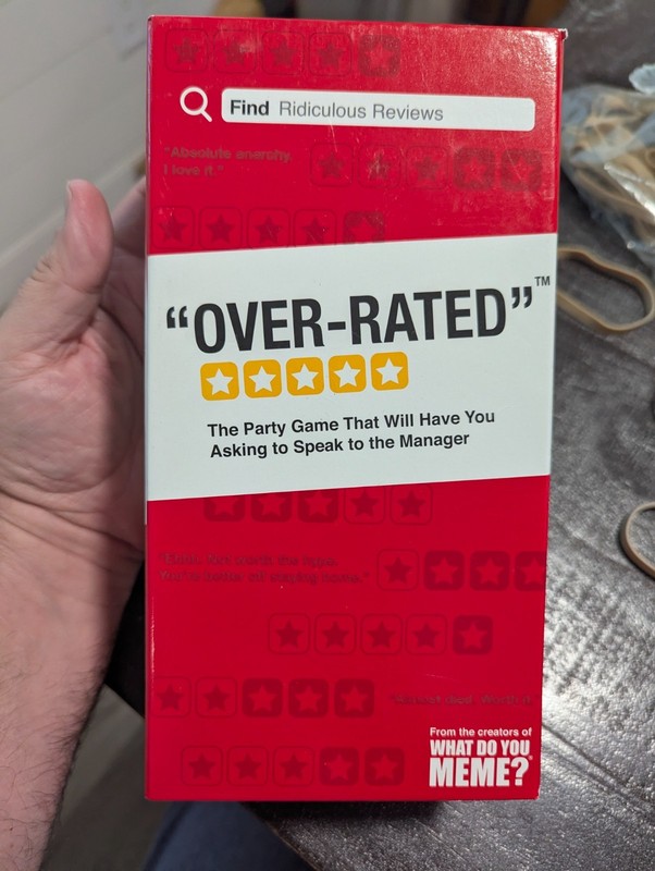 OVER-RATED Card Game 100% COMPLETE 2020