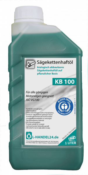 Bio KettenöL 1 Liter Kb 100 SäGekettenhaftöL SäGekettenöL HaftöL Blauer Engel-image