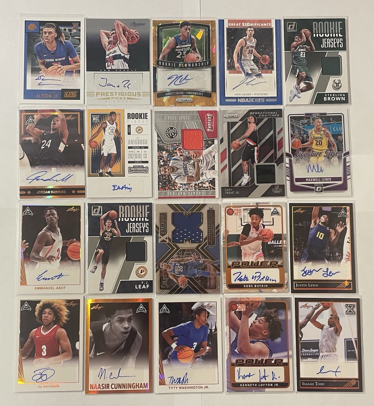 20 Card Lot Auto Autograph Rookie Game Used Memorabilia Jersey Relic Patch NBA !
