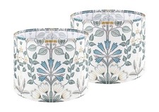 Lamp Shades Set of 2, 13" Top x 13" Bottom x 10" High Spider Fitter , Medium ...
