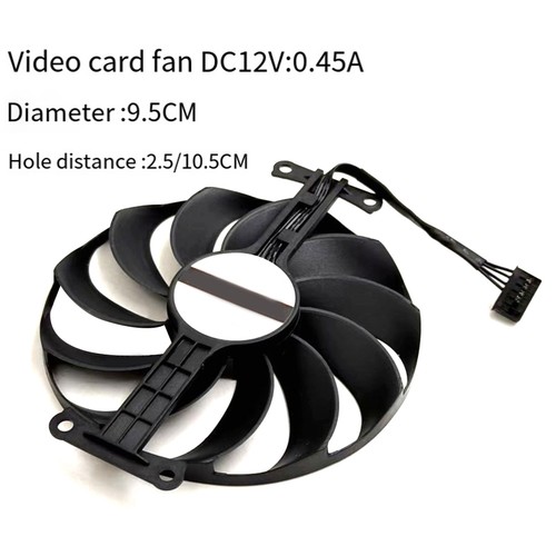 95MM 6PIN Cooling Fan for GTX1650 1630 GDDR6 4GB PHOENIX FDC10U12D9-C9091 - Afbeelding 5 van 7