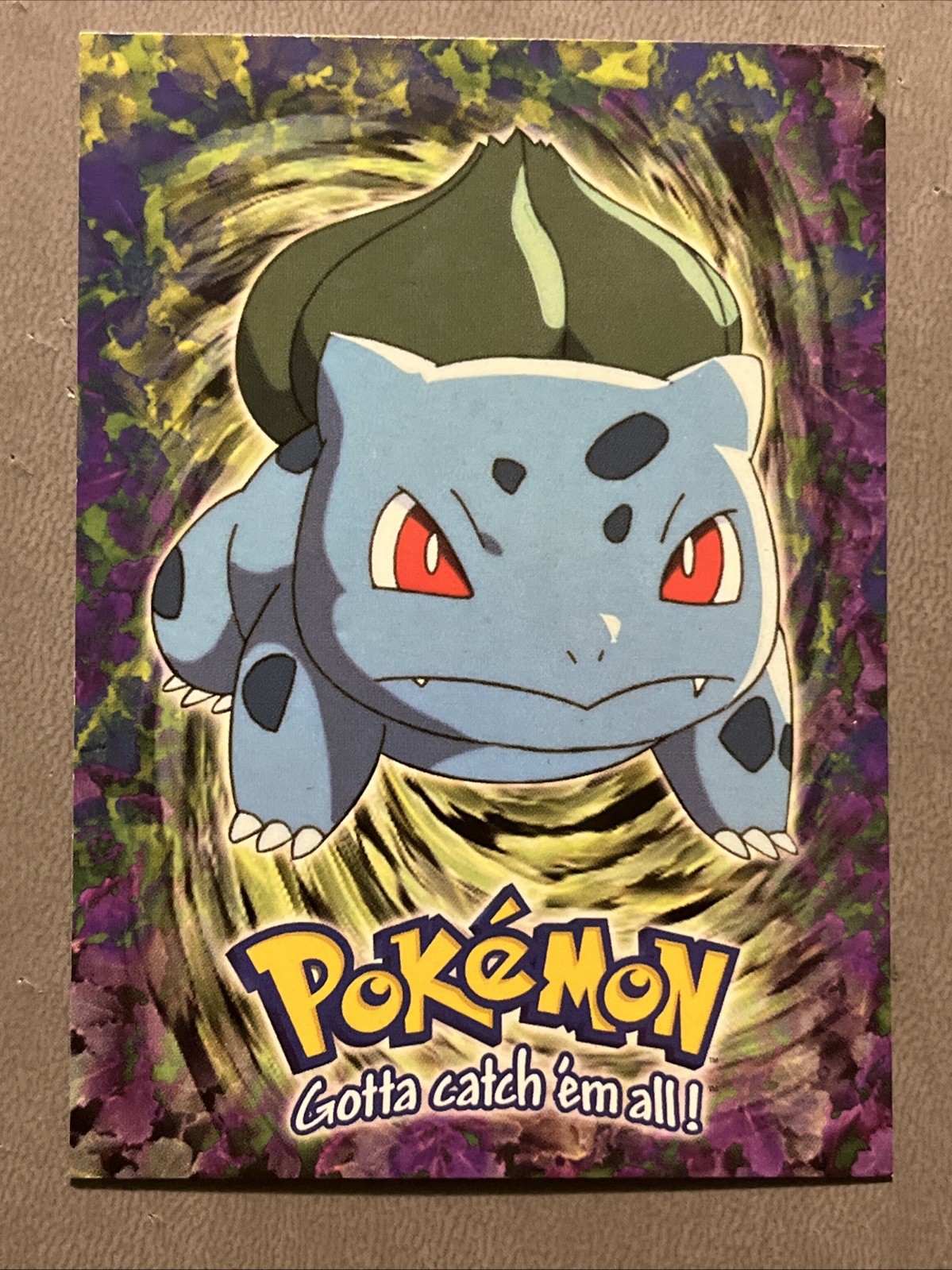 Topps Pokemon Gotta Catch'em All Card Bulbasaur #01 E1 of 12