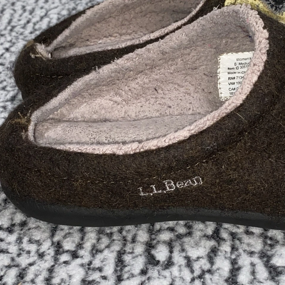 Zapatillas LL Bean Daybreak Scuffs 305194 Navidad Perro Forradas de Piel Para Mujer Talla 8 M Foto 3 de 4