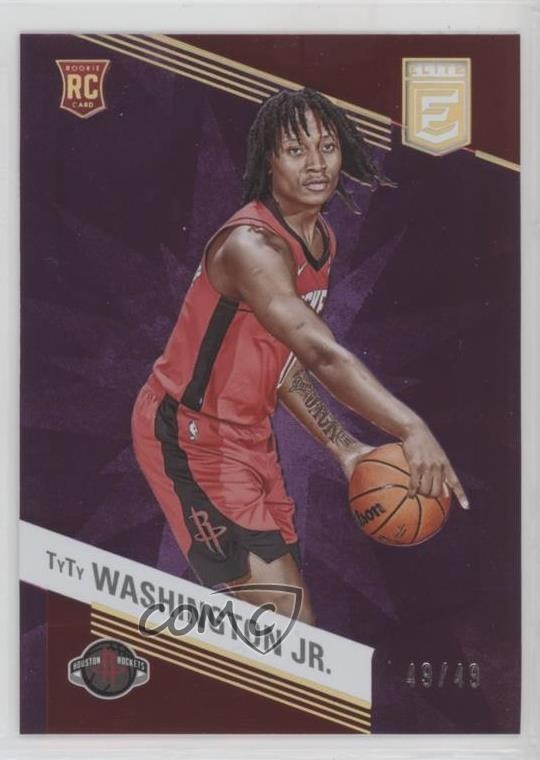 2022-23 Donruss Elite Rookies Purple 49/49 TyTy Washington Jr #227 Rookie RC a8x