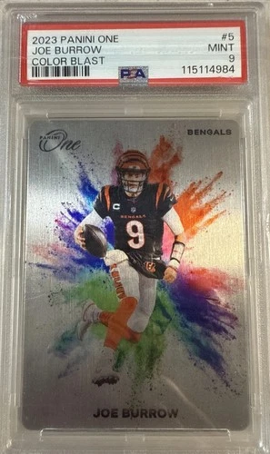 2023 Panini One - Joe Burrow - Color Blast Case Hit SSP PSA MNT 9 Bengals