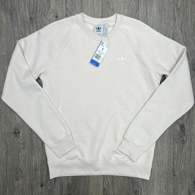 Adidas Sweatshirt Sz Small Mens Wonder White Originals Adicolor Crewneck Trefoil