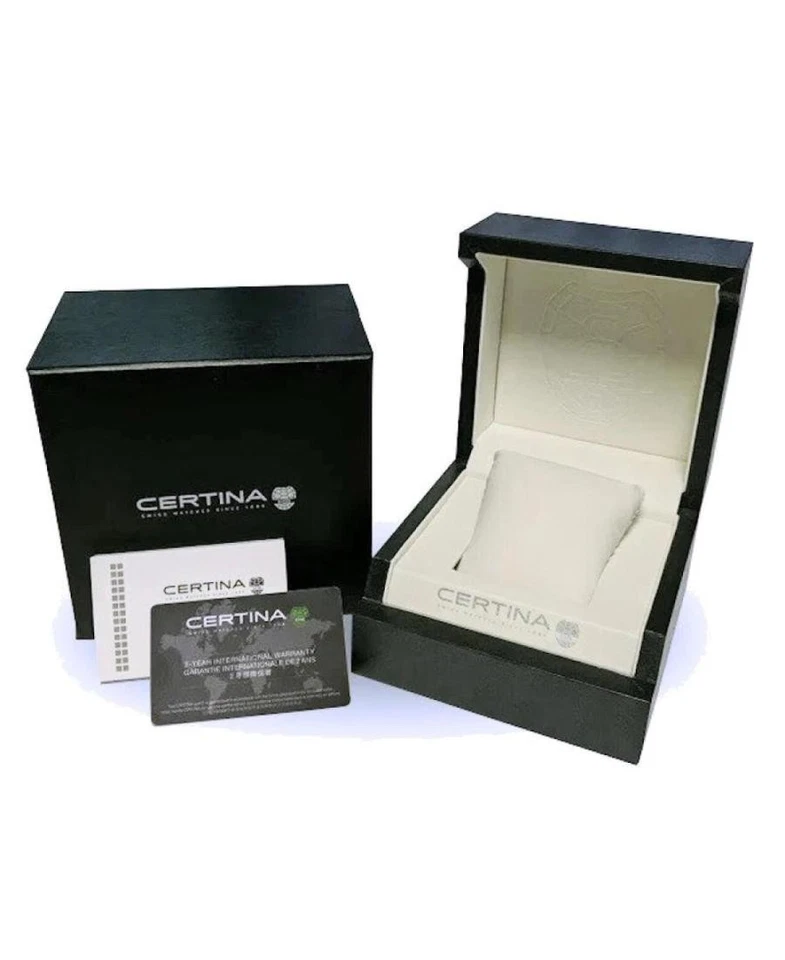 Reloj informal de cuarzo analógico para hombre CERTINA vestido clásico esfera negra impermeable redondo Foto 2 de 4