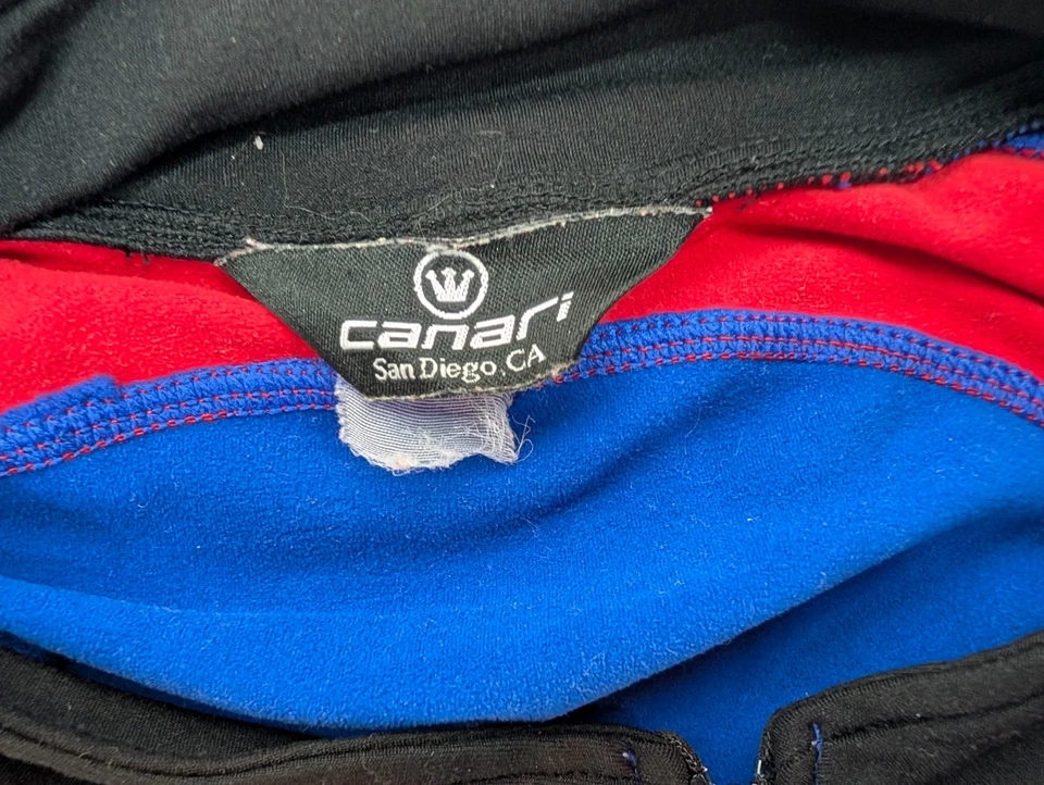 Canari Cycling Jacket Men Large Red Blue Stretch Full-Zip Long Sleeve Activewear - Image 2 of 4