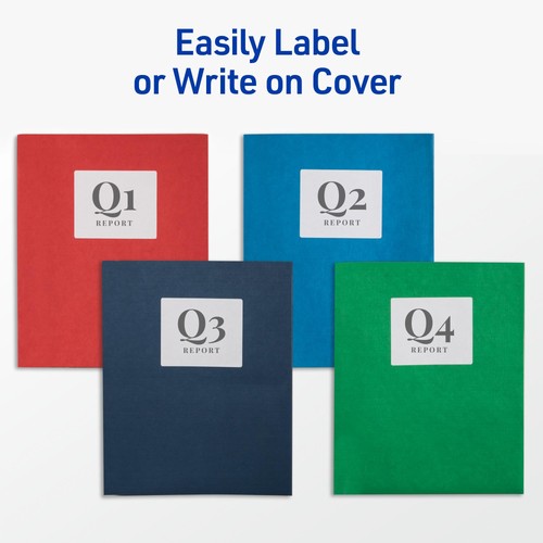 Avery Two Pocket Folders with 3 Prong Fasteners, Holds 70 Sheets, 25 Green - Picture 2 of 8