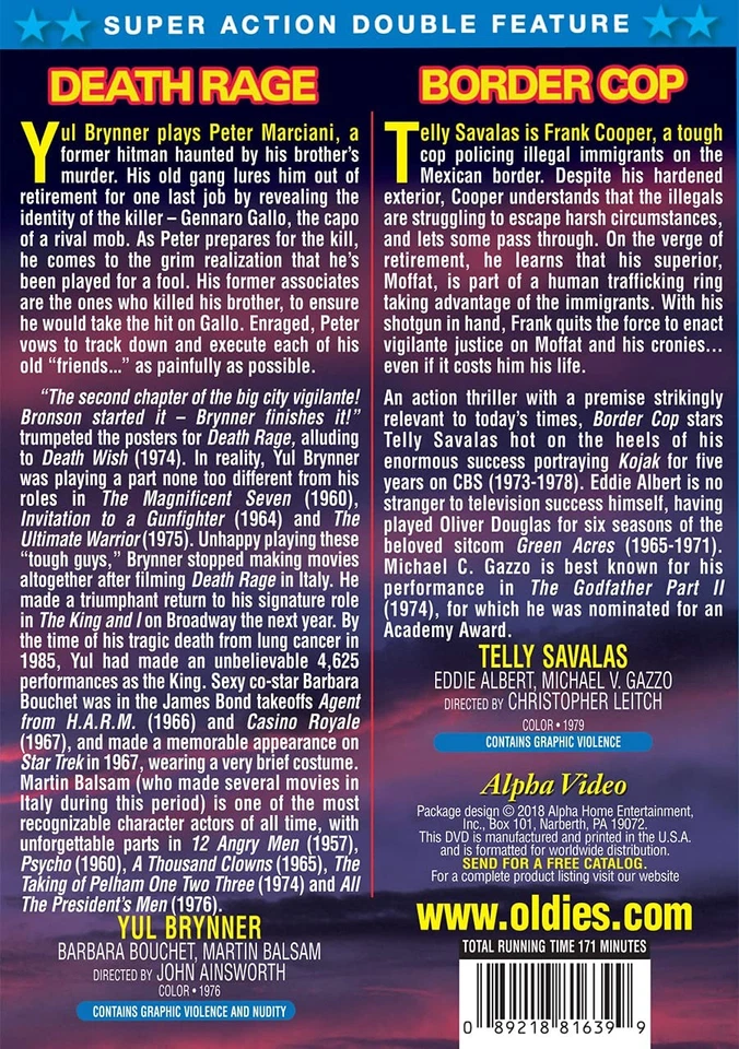 Death Rage (1976) / Border Cop (1979) (DVD) Barbara Bouchet (US IMPORT) - Image 2 of 2
