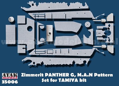 Atak 1/35 Zimmerit for SdKfz.171 Panther G (for Tamiya kit)