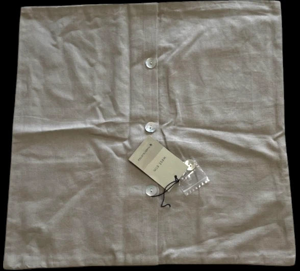 West Elm 20 x 20 Handcrafted Silk Blend Gray Stripe Ikat Zippered Pillow Cover - Image 4 of 4