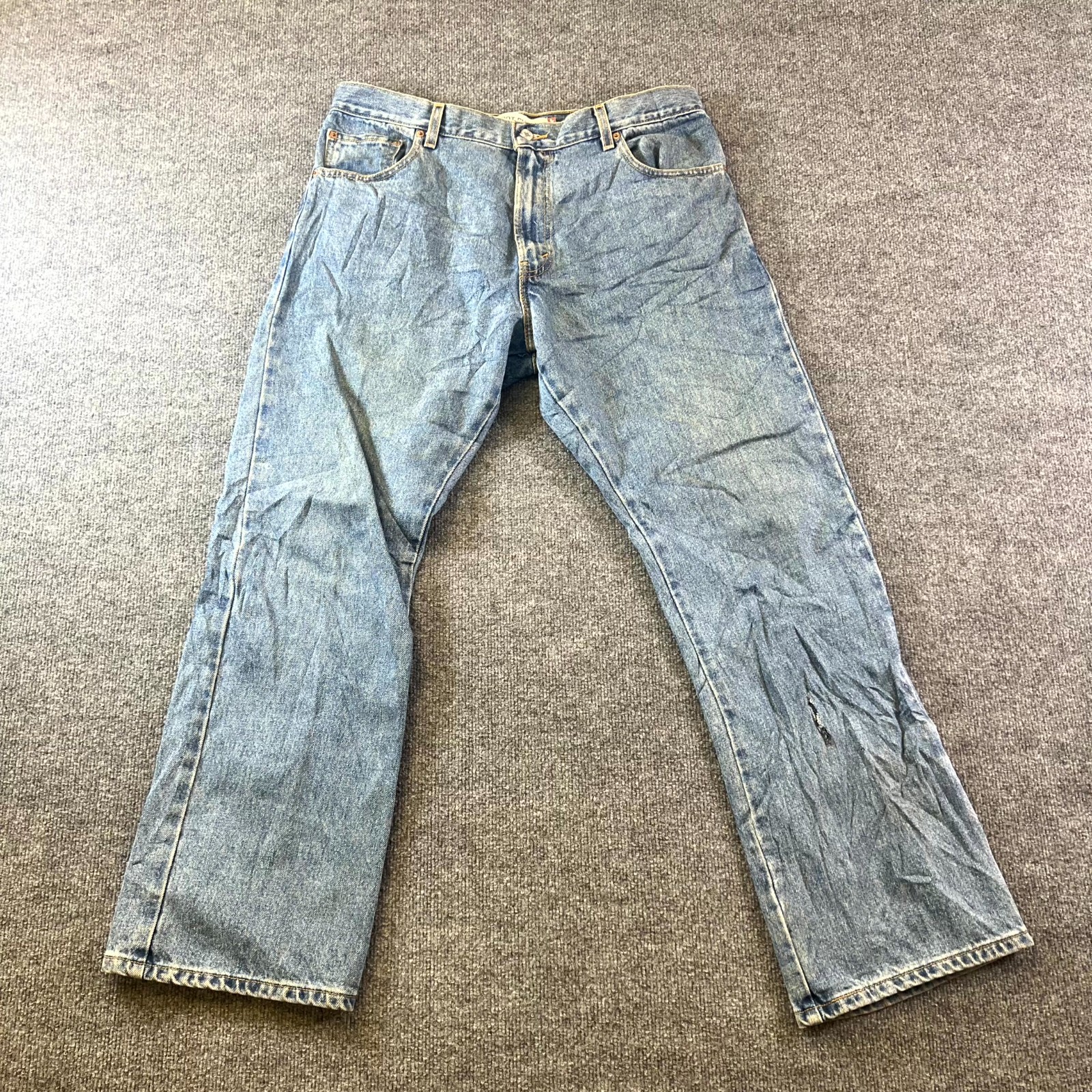 VINTAGE Levi's 517 Jeans Men's 36x30 Blue Cotton Denim Bootcut Faded Workwear