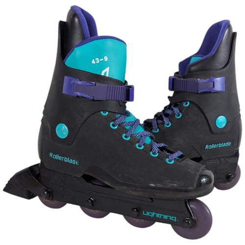 Vintage Rollerblade Lightning Inline Skates Womens Size 9 Teal Purple