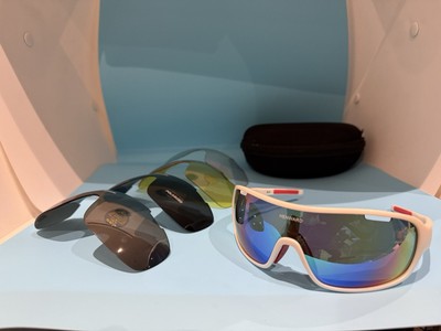 Outdoor Sonnenbrille Laufen Radfahren leicht UV polarisiert Hartschale 5x Gläser