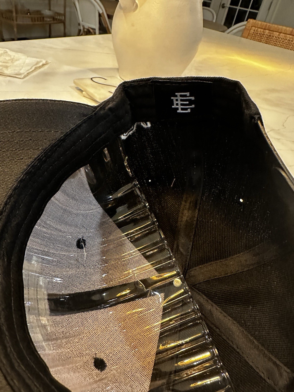 Eric Emanuel EE Basic Hat #91 SnapBack  Black/Red - image 4