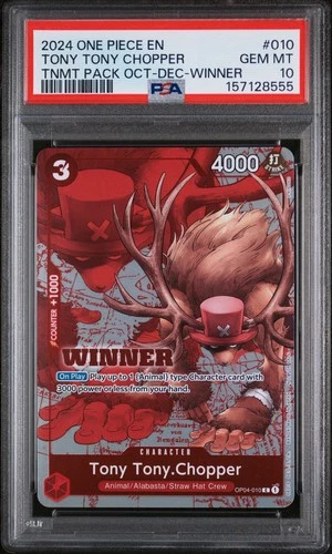 PSA 10 Tony Tony.Chopper (Winner Pack 2024 Oct.-Dec.) OP04-010 One Piece Promo