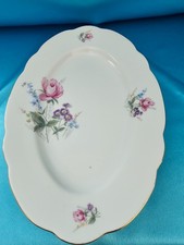 MZ Czechoslovakia Ivory Porcelain Oval Floral Platters Set of 2 — listing 5