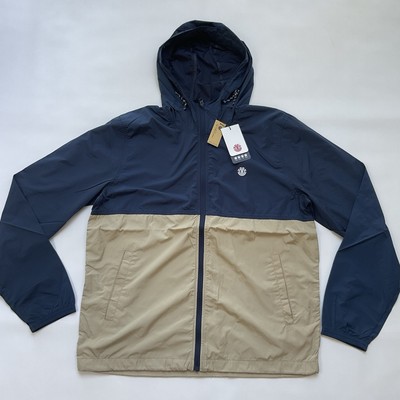 $65 Element Men s Alder Fundamental Hooded Zip Jacket In Blocked Color Size XL