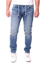 Reslad Jeans Herren Slim Fit Sweathose in Jeansoptik Stretch Denim Jogging-Jeans