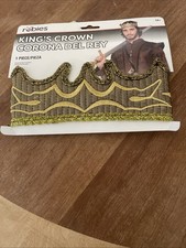 Rubie s Gold Fabric King Crown NEW