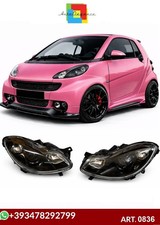 SMART 451 2007 IN POI FANALI LOOK SPORTIVO - FARI ANTERIORI NERI LENTICOLARI