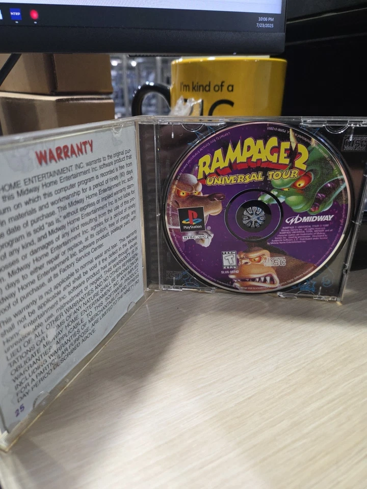 Rampage 2 Universal Tour PlayStation 1 PS1 CIB w Reg Card! - Image 2 of 4