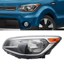 2014-2019 Kia Soul Left Halogen Headlight Replacement Chrome Housing Clear Lens 2014-2019 Kia Soul Left Halogen Headlight Replacement Chrome Housing Clear Lens