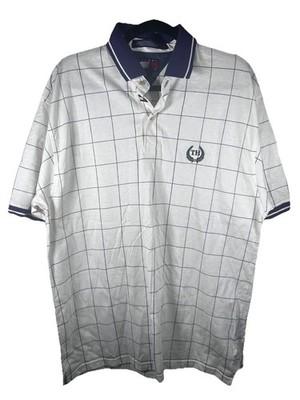 Tommy Hilfiger Polo Shirt Men's Large Short Sleeve. TH Monogram Collection SizeL