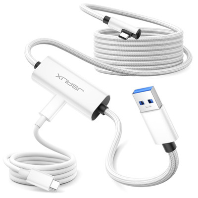 JSAUX Link Cable 16FT with Charging Compatible with Meta Quest 3S/Quest3/2/Pro A