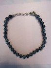 WK Whitney Kelly Snowflake Obsidian Bead S/S 925 Clamp 15”- 18” Necklace — photo 1