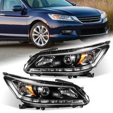 Halogen Headlights Left Right Fits 2013 2014 2015 Honda Accord Sedan 2pcs Halogen Headlights Left Right Fits 2013 2014 2015 Honda Accord Sedan 2pcs