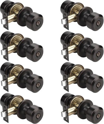 KNOBWELL Interior Privacy Door Knobs, Oil Rubbed Bronze Door Knob for Bedroom Ba