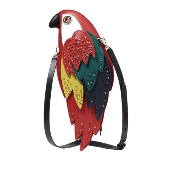 💚 Kate Spade RIO PARROT Crossbody Bag Leather Novelty Purse Handbag NWT