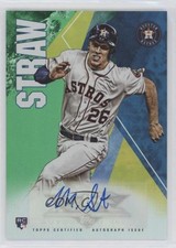 2019 Topps Fire Green 5/75 Myles Straw #FA-MS Rookie Auto RC jn3