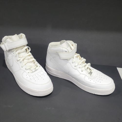 Vintage Size 14- Nike Air Force 1 High Top Sneakers White 315123-111 - Picture 2 of 8