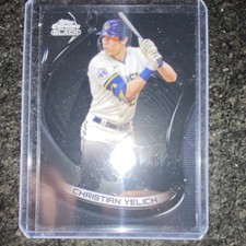 Topps 2022 Chrome Black Christian Yelich Brewers Baseball Card #69