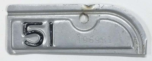 Arizona 1951 Year Tab for 1950 License Plate