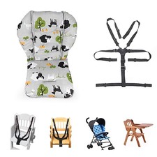 High Chair Pad Ancho Grey Sheep Pattern 2 pc Highchair Seat Cushion Breathable