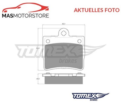 SATZ BREMSBELÄGE BREMSKLÖTZE TOMEX BRAKES TX 12-77 P FÜR MERCEDES-BENZ