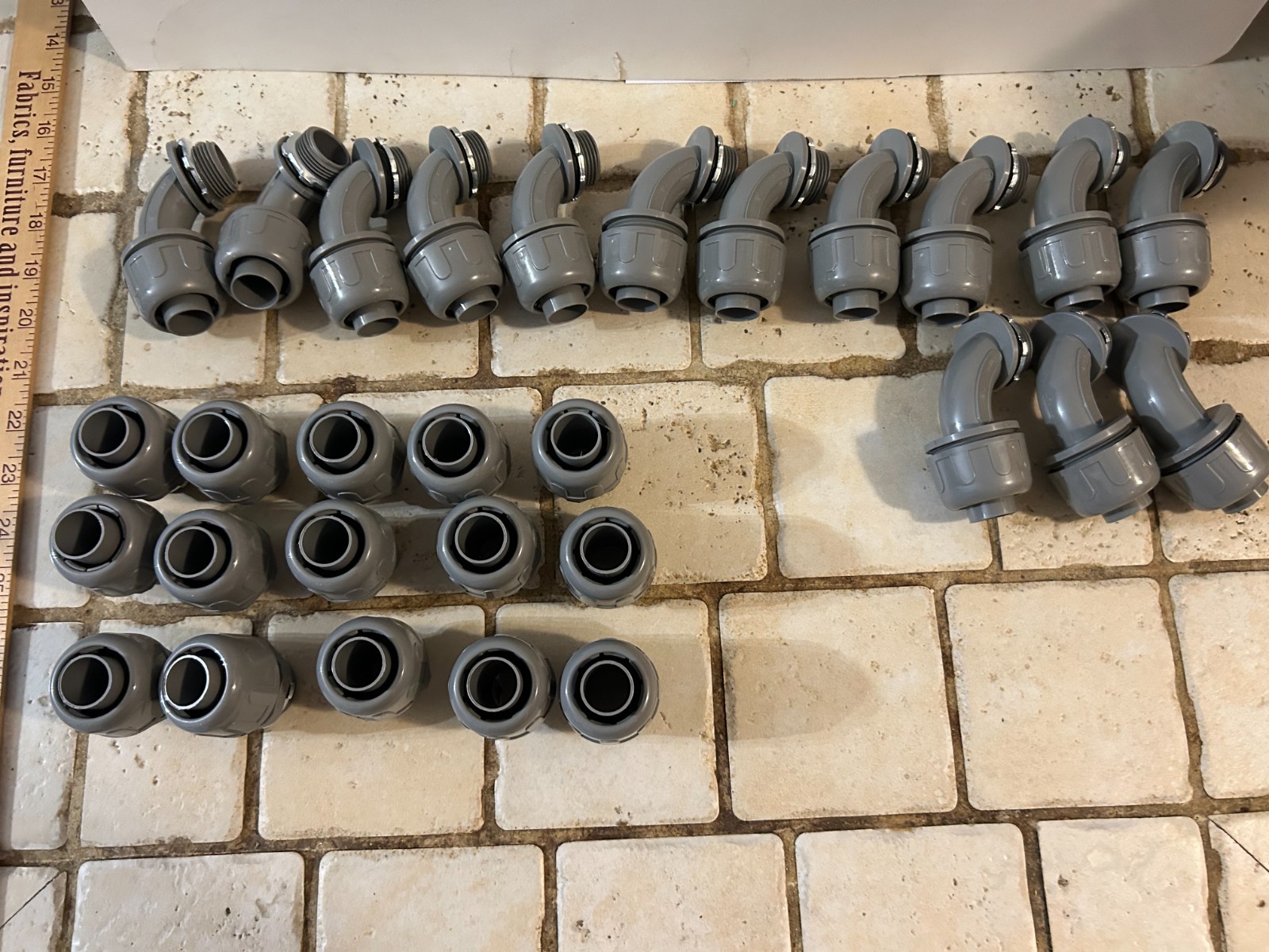 3/4 Inch Liquid Tight Connector PVC Flexible Conduit Connectors 29 Pcs