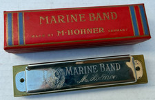Vintage M. Hohner Marine Band Harmonica Made in Germany with Original Box