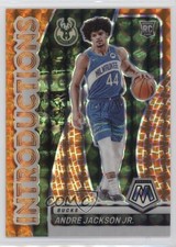 2023-24 Panini Mosaic Introductions Orange Prizm 5/49 Andre Jackson Jr #7 11ye