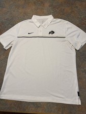 Nike Dri-Fit Colorado University Buffalos Golf Polo White Mens Size Large